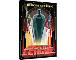 Dc Comics - Heroes United Obraz na płótnie, (60 x 80 cm)