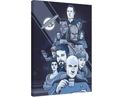 Star Trek Next Generation Blue - th Anniversary Obraz na płótnie, (60 x 80 cm)