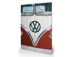 Obraz na drewnie Vw - Red, (40 x 59 cm)