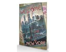 Obraz na drewnie Fantastyczne zwierz ta i jak je znale - New York, (40 x 59 cm)