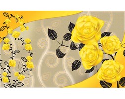 Roses Yellow Flowers Abstract Fototapeta