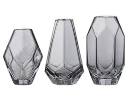 Bloomingville, Wazoniki szklane w geometrycznym kształcie 3szt