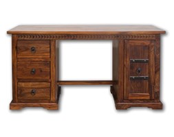 Biurko drewniane kolonialne (1+3) Walnut