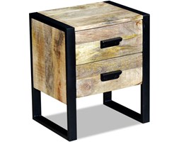 vidaXL Stolik boczny, szafka z 2 szufladami drewna mango 43x33x51 cm