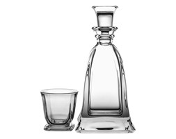 Karafka i 6 sztuk szklanek do whisky kryształ (2143)