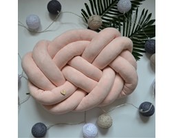 Poduszka supeł knot pillow PRECEL zamsz morelowy