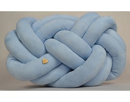 Poduszka supeł knot pillow PRECEL zamsz baby blue