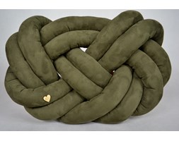 Poduszka supeł knot pillow PRECEL zamsz khaki