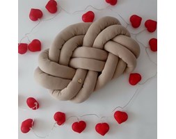 Poduszka supeł knot pillow PRECEL beżowy