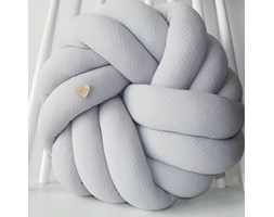 Poduszka supeł knot pillow NEST jasny szary