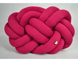 Poduszka supeł knot pillow PRECEL raspberry