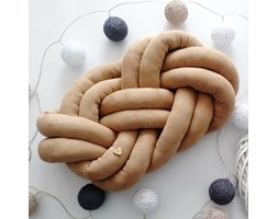 Poduszka supeł knot pillow PRECEL zamsz piaskowy