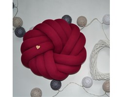 Poduszka supeł knot pillow NEST malinowy
