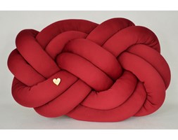 Poduszka supeł knot pillow PRECEL intensywna czerwień