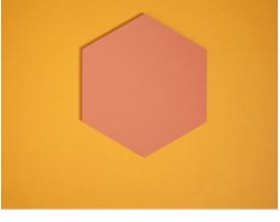 Panel ścienny hexagon brzoskwinia - nuki