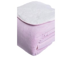 Koc dwustronny white-powder pink