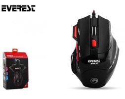 EVEREST SM-X7 Mouse 1600 DPI 3LED Red-Black