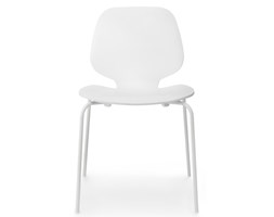 Normann Copenhagen My Chair białe, nowoczesne, wygodne krzesło w skandynawskim stylu