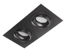 PP Design 826/2 BK OPRAWA HALOGENOWA WPUSZCZANA REGULOWANA OCZKO ALUMINIUM CZARNY PAR16 MR16 GU10 230V LED