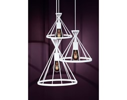 WYS. 24H! Industrialna LAMPA wisząca NOWUM 3 zwis koło kaskada 30894 SIGMA druciana OPRAWA zwis drut LOFT biała