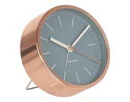 Budzik Minimal Blue, niebieski miedziany - KARLSSON - DECOSALON - Zakupy bez ryzyka