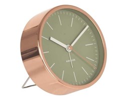 Budzik Minimal Green, zielony miedziany - KARLSSON - DECOSALON - Zakupy bez ryzyka