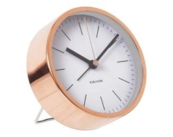 Budzik Minimal White, biały miedziany - KARLSSON - DECOSALON - Zakupy bez ryzyka