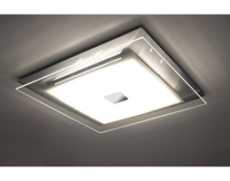 Nowoczesna Lampa Sufitowa Szklany Plafon IVO 50 cm Chrom LED