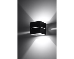 Nowoczesna Lampa Ścienna Aluminiowa Kostka Kinkiet LOBO Czarny