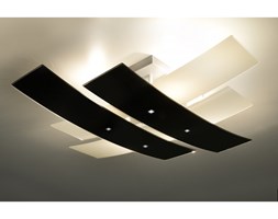 Designerska Lampa Szklany Plafon Na Sufit ANDREA 70 Czarny