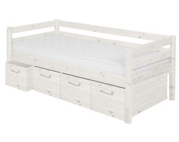 Łóżko Classic krótszy z 4 szufladami głębokimi 30cm, wym :76,5x200x100cm,