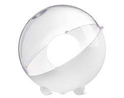 Lampa podłogowa ORION - kolor biały z transparentną pokrywą, KOZIOL