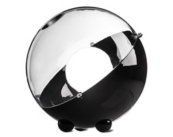 Lampa podłogowa ORION - kolor czarny z transparentną pokrywą, KOZIOL