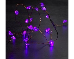 Sirius - lampki dekoracyjne Laerke na baterie purpurowe