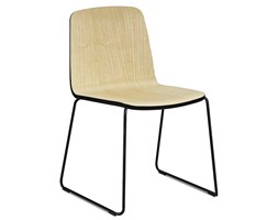 Normann Copenhagen Just Chair; minimalistyczne jesionowe krzesło, czarna rama, czarny, do jadalni, kuchni