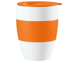 Kubek z przykrywką pomarańczowy AROMA TO GO
