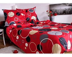 Pościel satynowa Gillan Red 100% bawełny