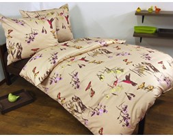 Pościel satynowa Sandy beige 100% bawełny