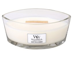Świeca zapachowa WoodWick Hearthwick White Tea & Jasmine