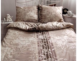 Pościel satynowa Courteney Beige 100% bawełny