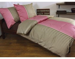 Pościel satynowa Sophia gold-pink 100% bawełny