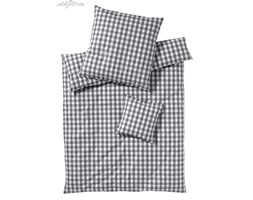 Pościel perkalowa Elegante Quadro Grey 100% bawełna