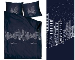 Pościel satynowa CITY OF DREAM Granat