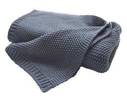Pled dziergany Biederlack - Cosy & Luxury - niebieski