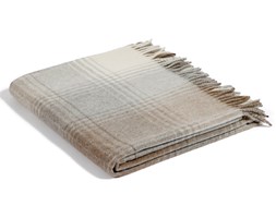 Pled Biederlack - Cosy & Luxury - Karo beige - beżowy w kratkę