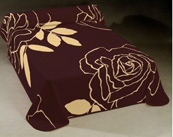 Koc-Narzuta hiszpański LUXOR 404 ROSAS 220x240 brązowy