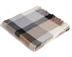 Pled Biederlack - Squares & Plains - Karo graubeige - w kratkę