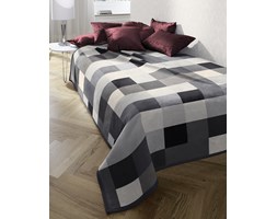 Koc Biederlack - Cotton Home - Grey Checked - szary w kratkę