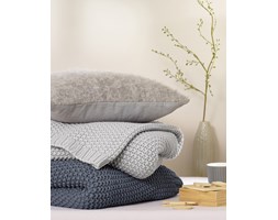 Pled dziergany Biederlack - Cosy & Luxury - szary