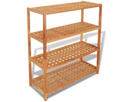 vidaXL Półka na buty z drewna orzechowego 69x26x81 cm